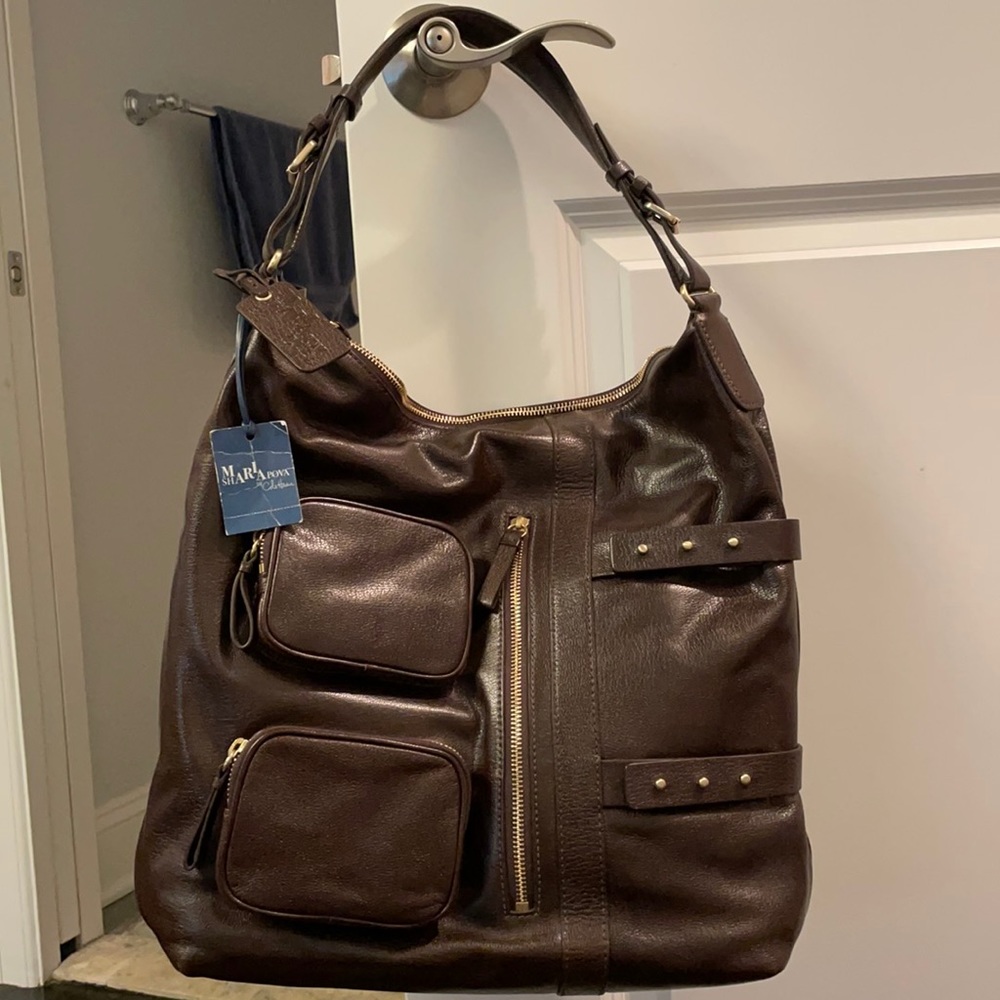 NWT Cole Haan brown leather purse